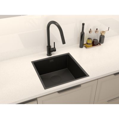 Oltens Litla 35204300 bateria kuchenna stojąca czarny mat