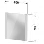 Duravit Light & Mirrors LM7865000000000 lustro 60x70 cm prostokątne z oświetleniem biały zdj.2