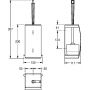 KWC Stratos 2000057403 szczotka toaletowa ścienna stal zdj.2