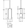 KWC Exos 3600008886 szczotka toaletowa ścienna stal zdj.2