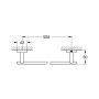 Grohe Essentials Cube 40509AL1 drążek na ręcznik brushed hard graphite zdj.2