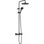 Hansgrohe Vernis Blend 26426670 zestaw wannowo-prysznicowy ścienny termostatyczny z deszczownicą czarny zdj.1
