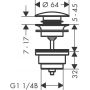 Hansgrohe 50100140 korek do umywalki zdj.2