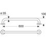 Ideal Standard Contour 21 S6454LJ uchwyt dla niepełnosprawnych zdj.2