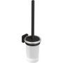 Kludi Vela S 25974N2 szczotka toaletowa z rączką ścienna czarna zdj.1
