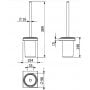 Kludi Vela C 3197405 szczotka toaletowa z rączką ścienna chrom zdj.2
