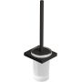 Kludi Vela C 31974N2 szczotka toaletowa z rączką ścienna czarna zdj.1