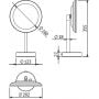 Kludi Vela R 5899505F lusterko kosmetyczne 20.2x35.5 cm okrągłe z oświetleniem chrom zdj.2