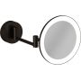 Kludi Vela R 58995N2W lusterko kosmetyczne 20.2x20.2 cm okrągłe z oświetleniem czarny zdj.1