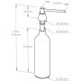 Merida Stożek DWC101 dozownik do mydła 1000 ml czarny zdj.2