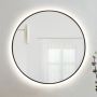 Baltica Design Bright 5904107900032 lustro 60x60 cm okrągłe z oświetleniem czarny zdj.4