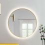 Baltica Design Bright 5904107900469 lustro 90x90 cm okrągłe z oświetleniem złoty zdj.5