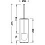 Tres 16133602CA szczotka toaletowa stojąca złota zdj.2