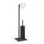 Wenko Recco 71556800 stojak na papier toaletowy ze szczotką wc czarny zdj.1