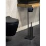 Wenko Recco 71556800 stojak na papier toaletowy ze szczotką wc czarny zdj.5
