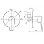 Aqualine Lotta LT741B bateria prysznicowa podtynkowa zdj.2