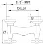 Aqualine Victoria VC11 bateria prysznicowa zdj.2