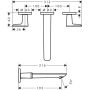Axor Citterio C 49070250 bateria umywalkowa ścienna złota zdj.2