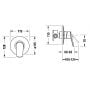 Duravit No. 1 N14210007010 bateria prysznicowa podtynkowa zdj.2