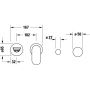 Duravit Wave WA1070004046 bateria umywalkowa podtynkowa czarna zdj.3