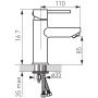 Ferro Fiesta BFI2LB bateria umywalkowa stojąca chrom zdj.2