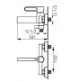 FDesign Zaffiro FD1ZFR104 bateria wannowo-prysznicowa ścienna grafitowa zdj.2