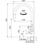 Franke Maris Slim J Pull-Out 1150728388 bateria kuchenna stojąca chrom zdj.2