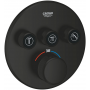 Grohe Grohtherm SmartControl 291212430 bateria wannowo-prysznicowa podtynkowa z termostatem czarna zdj.1