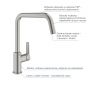 Grohe Start 30470DC0 bateria kuchenna stojąca supersteel zdj.3