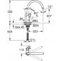 Grohe BauFlow 31538001 bateria kuchenna stojąca starlight chrome zdj.2