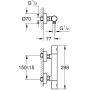 Grohe Grohtherm 800 Cosmopolitan 34765000 bateria prysznicowa ścienna termostatyczna starlight chrome zdj.2