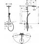 Hansgrohe Pulsify S Puro 24237700 zestaw wannowo-prysznicowy ścienny z deszczownicą biały zdj.2