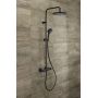 Hansgrohe Vernis Blend 26426670 zestaw wannowo-prysznicowy ścienny termostatyczny z deszczownicą czarny zdj.5