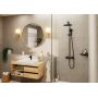Hansgrohe Vernis Blend 26426670 zestaw wannowo-prysznicowy ścienny termostatyczny z deszczownicą czarny zdj.4