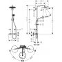 Hansgrohe Croma Select S 26890990 zestaw prysznicowy ścienny termostatyczny z deszczownicą złoty zdj.2