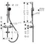 Hansgrohe Activera Select S 28876000 zestaw prysznicowy ścienny termostatyczny chrom zdj.2