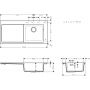 Hansgrohe S 51 43314290 zlewozmywak granitowy 74.5x41.5 cm szary/grafitowy/onyx zdj.2