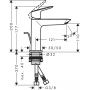 Hansgrohe Logis 71254000 bateria umywalkowa stojąca chrom zdj.2