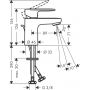 Hansgrohe Vernis Blend 71584000 bateria umywalkowa stojąca chrom zdj.2