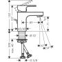 Hansgrohe Vernis Shape 71593000 bateria umywalkowa stojąca chrom zdj.2
