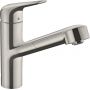 Hansgrohe Focus M42 71829800 bateria kuchenna stojąca stal zdj.1
