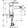 Hansgrohe Rebris E 72211000 bateria bidetowa stojąca chrom zdj.2