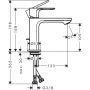 Hansgrohe Rebris E 72560000 bateria umywalkowa stojąca chrom zdj.2