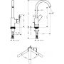 Hansgrohe Rebris E 72576670 bateria umywalkowa stojąca czarna zdj.2