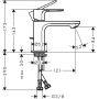 Hansgrohe Rebris S 72586670 bateria umywalkowa stojąca czarna zdj.2