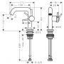 Hansgrohe Tecturis S 73322670 bateria umywalkowa stojąca czarna zdj.2