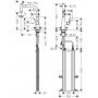 Hansgrohe Metris M71 73800800 bateria kuchenna stojąca stal zdj.2