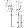 Hansgrohe Metris M71 73801000 bateria kuchenna stojąca chrom zdj.2