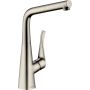 Hansgrohe Metris M71 73812800 bateria kuchenna stojąca stal zdj.1