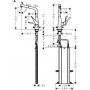 Hansgrohe Metris M71 73812800 bateria kuchenna stojąca stal zdj.2